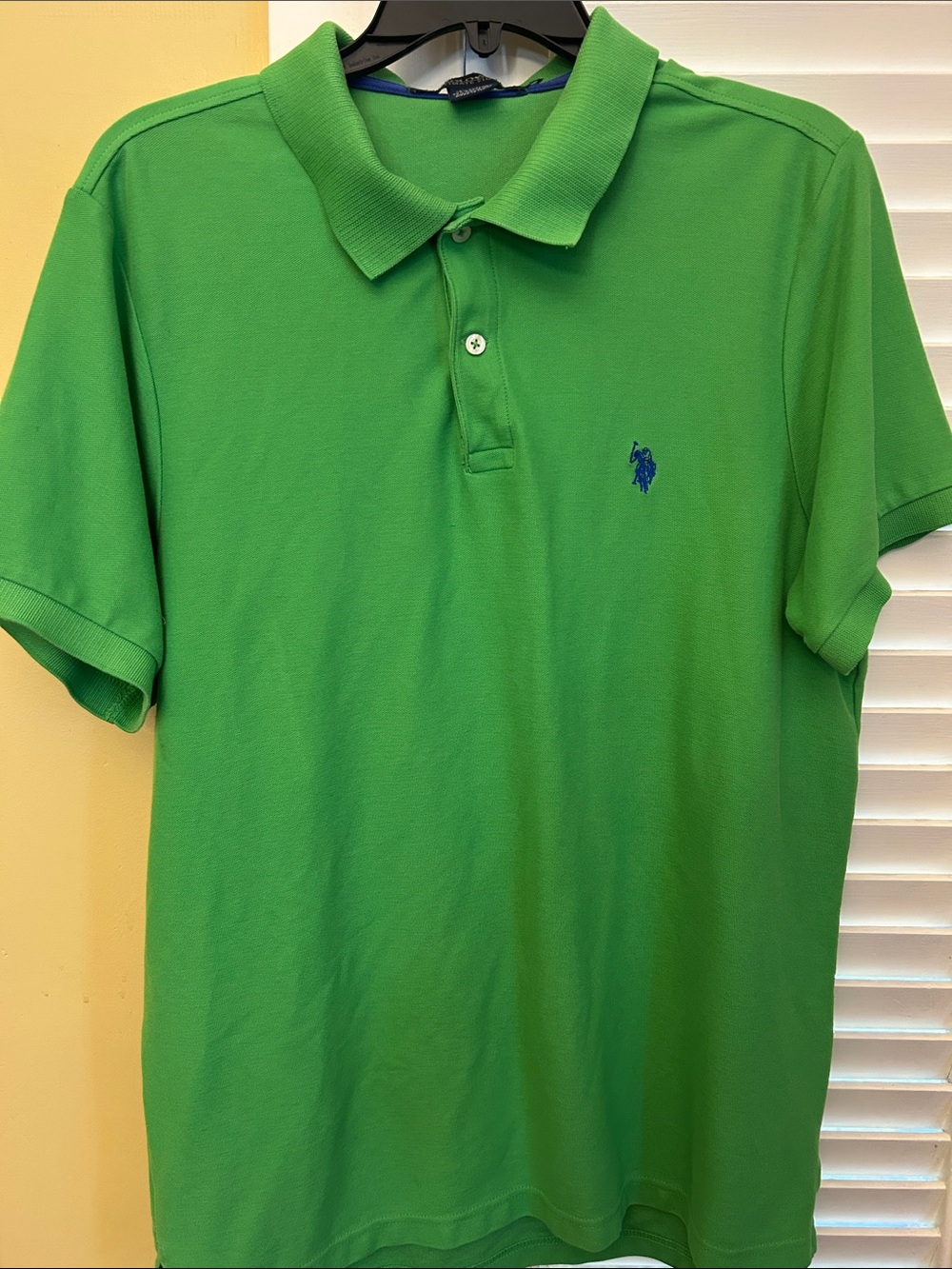 Ralph Lauren Bright Green Polo with Blue Logo